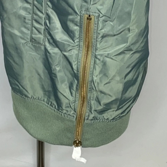 Vince Elongated Aviator Bomber Jacket in Artichoke - Size Large - Picture 6 of 10